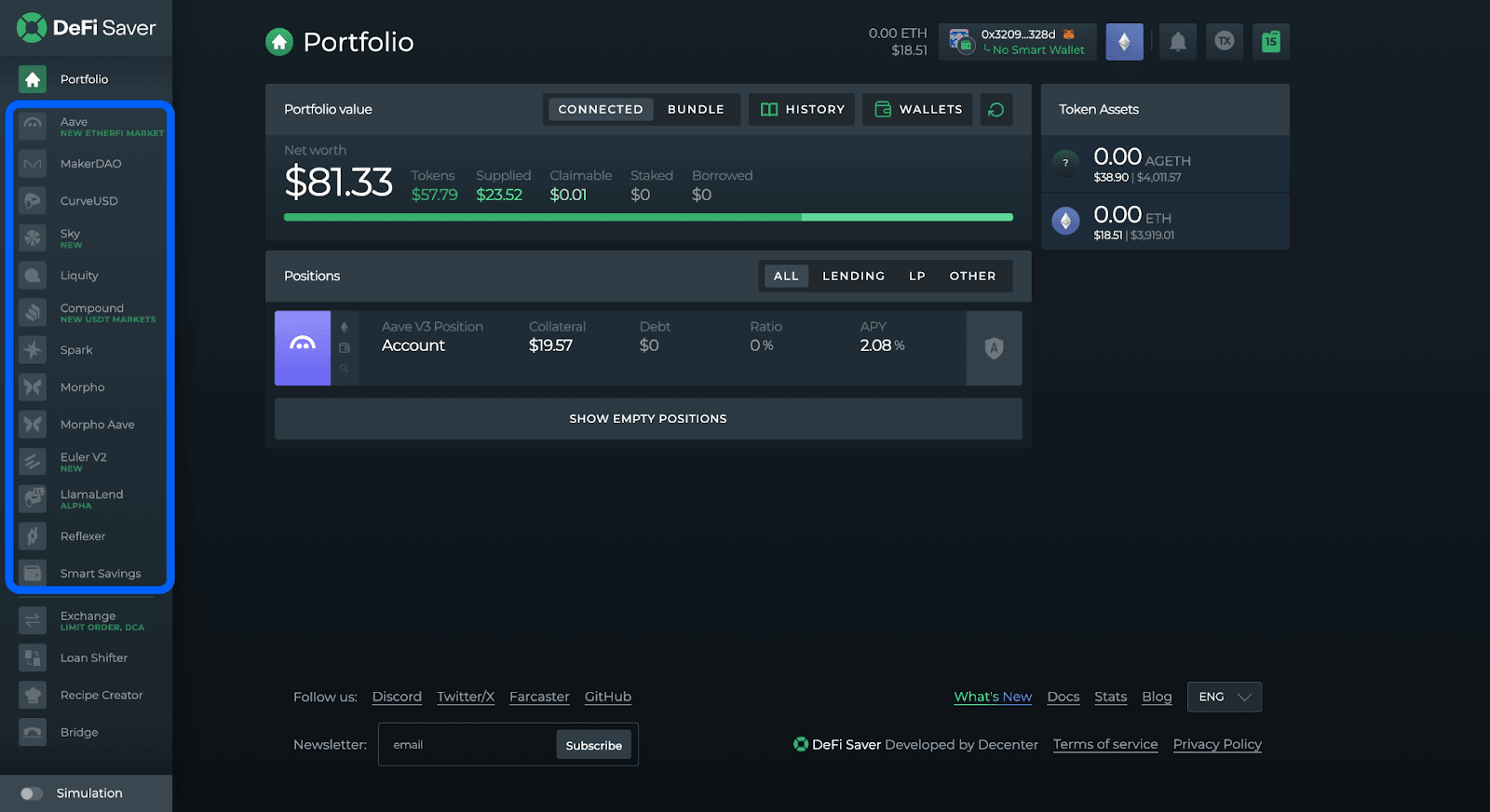gas fee optimization feature in DeFi wallet