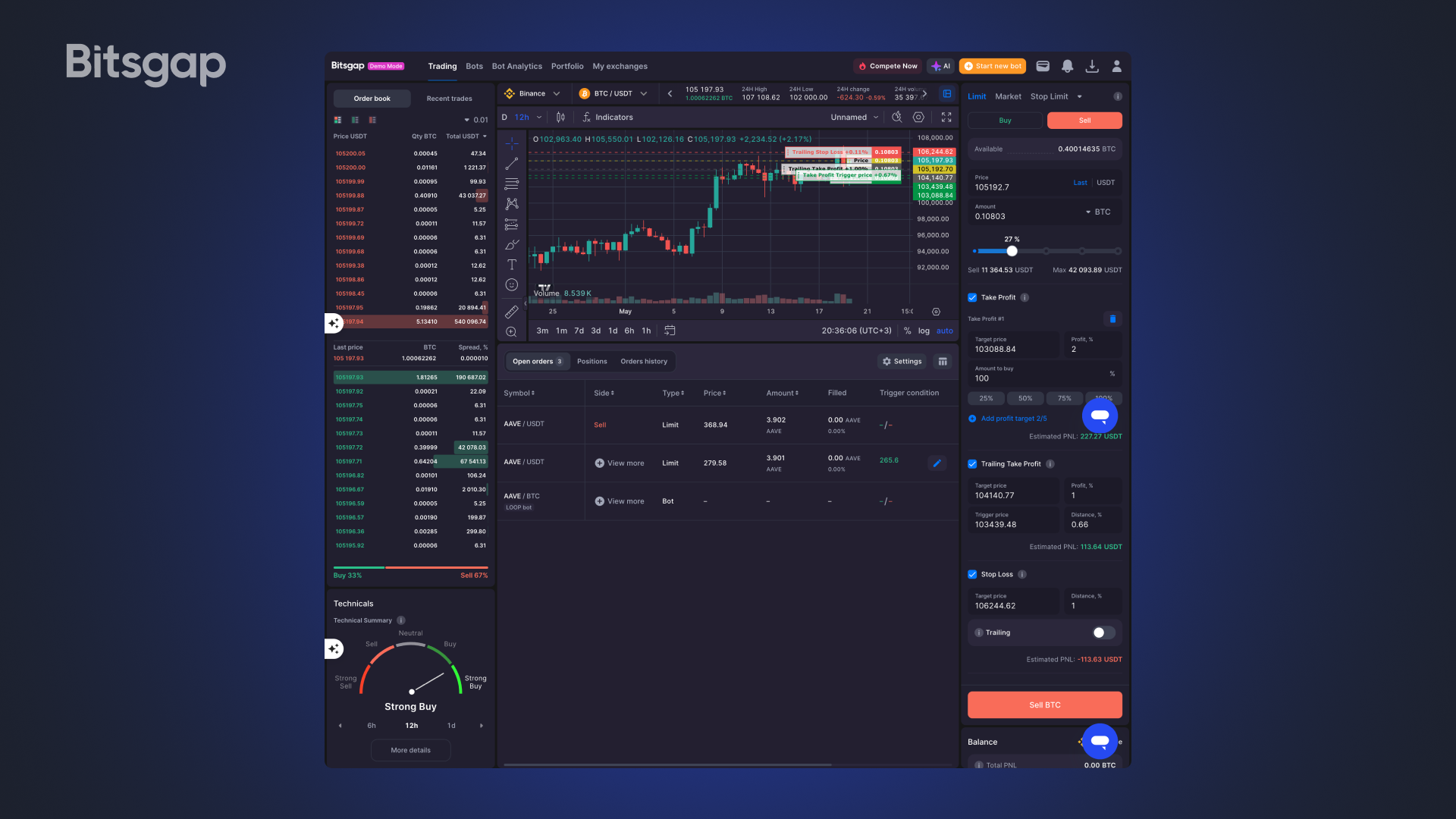 Bitget Wallet real-time market charts