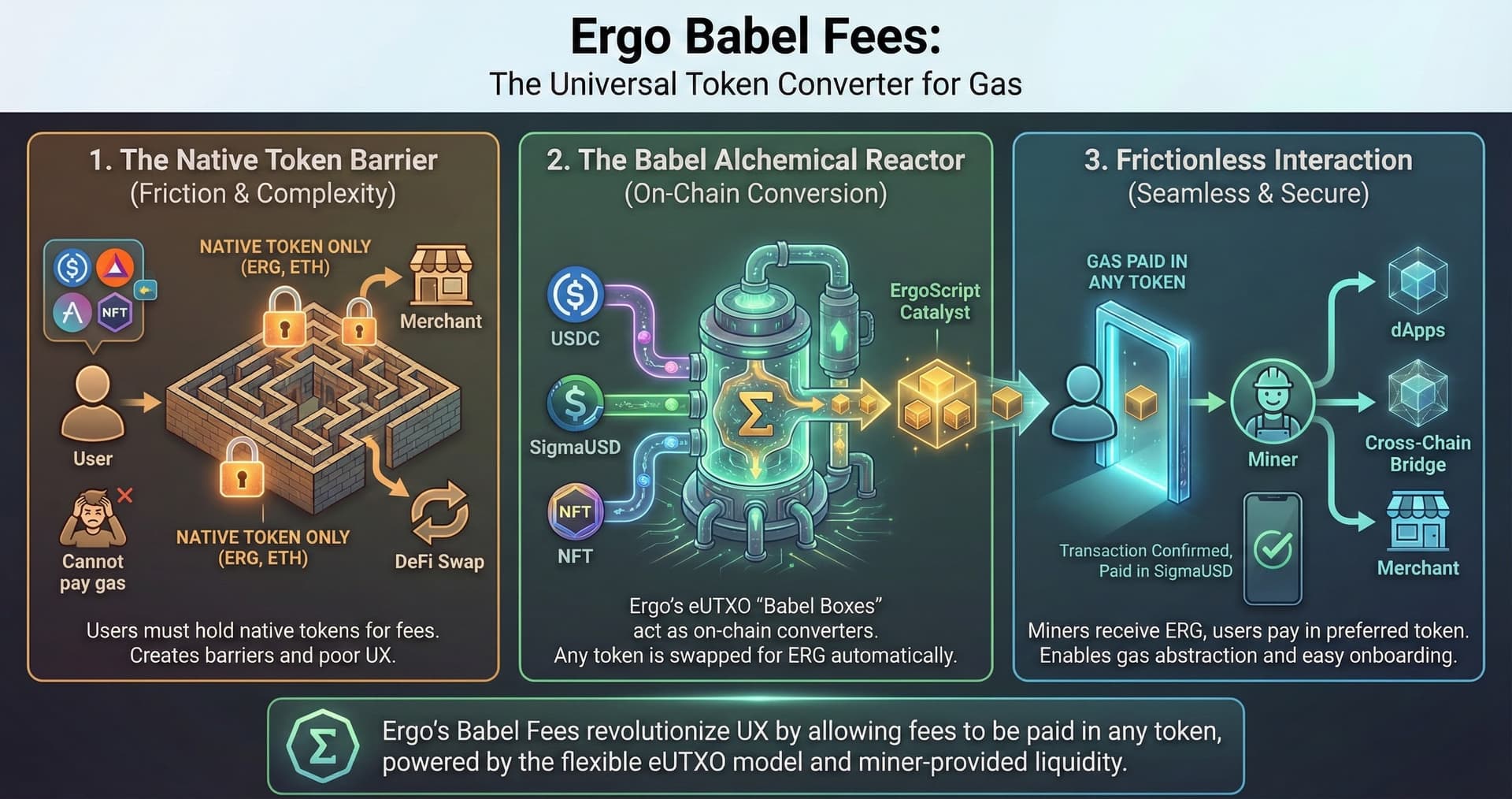 gas abstraction blockchain no fees visualization